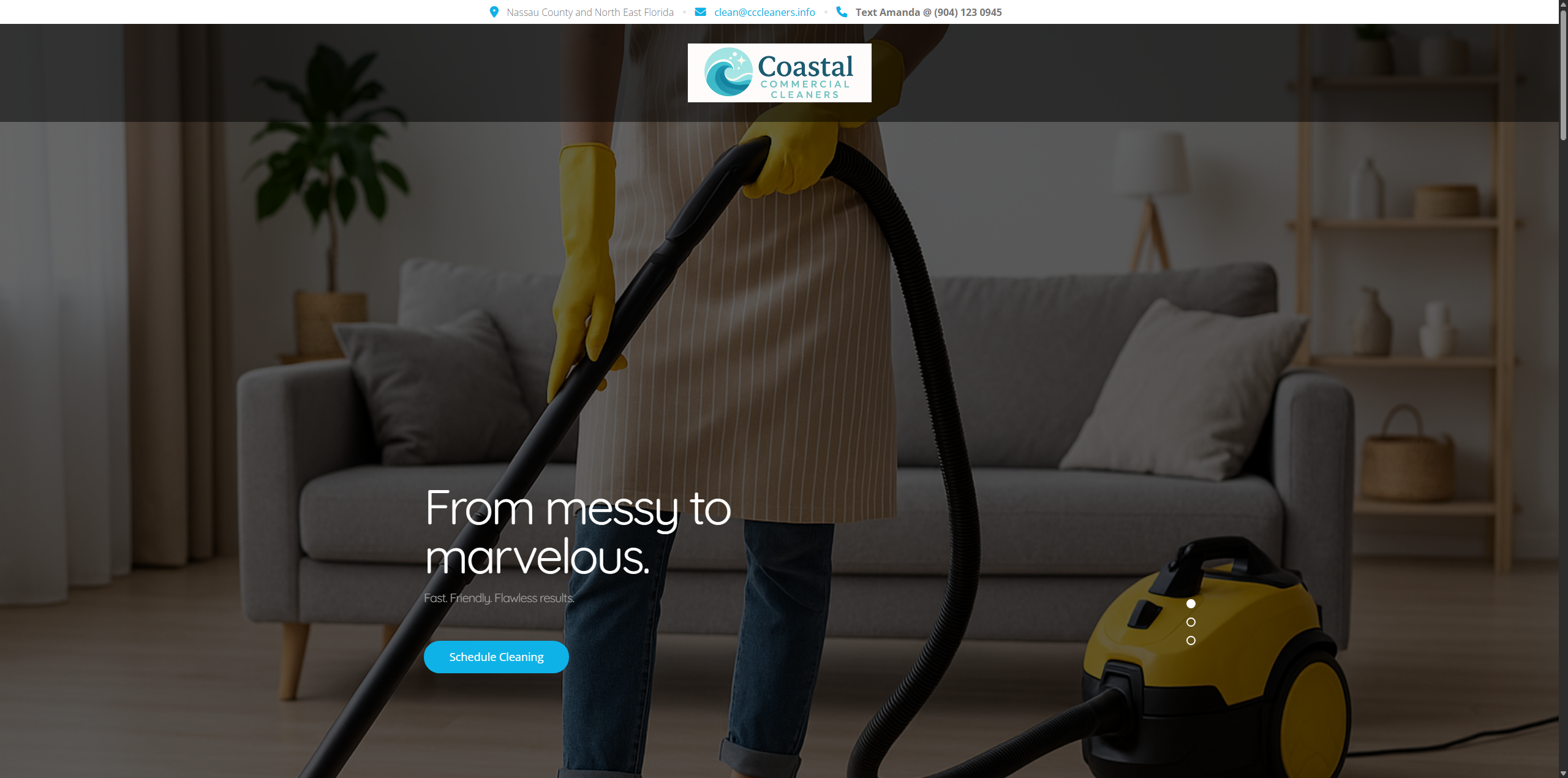 Coastal Commercial Cleaners website